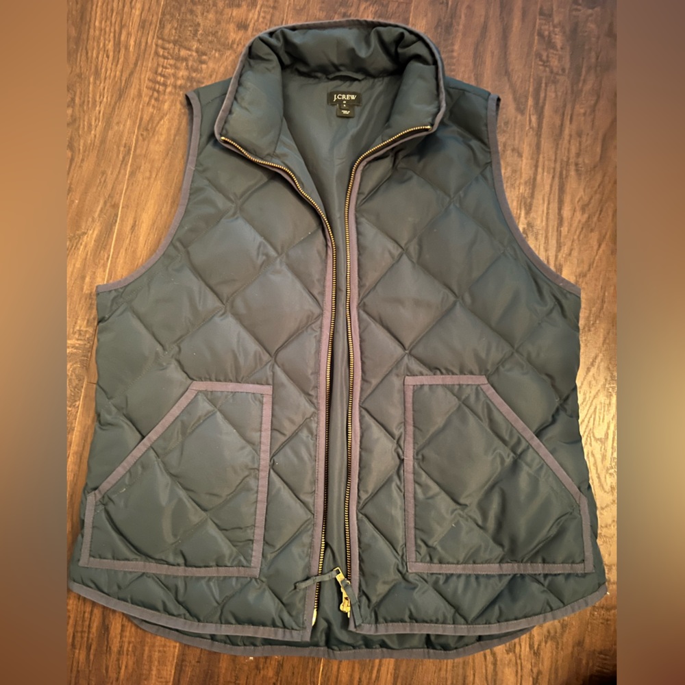 Dark green J Crew vest size large